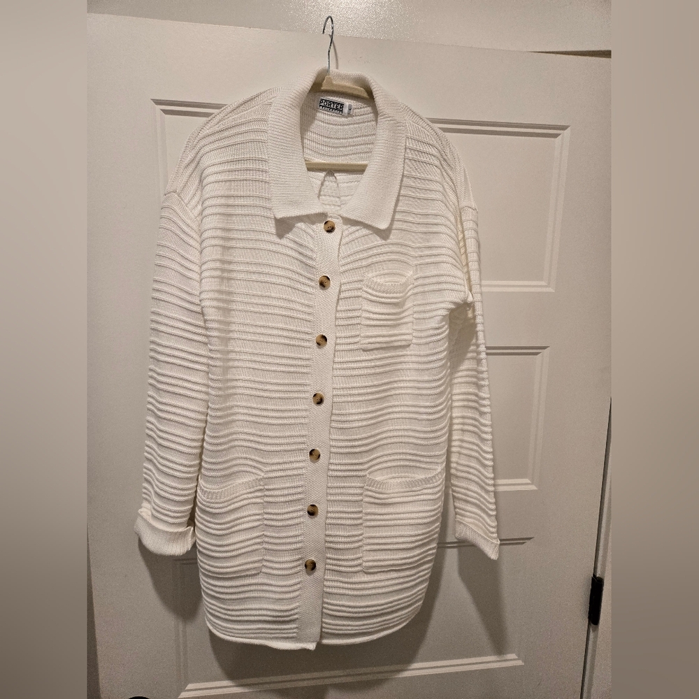 NWOT Porter Collective Button-Up Sweater